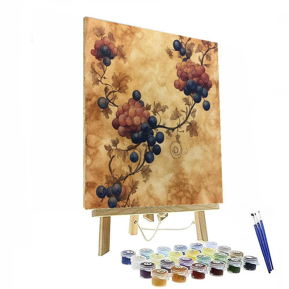 Leonardo Da Vinci Inspired Nebula Orchard paint by numbers