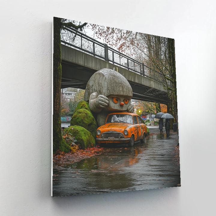 Fremont Troll Under The Aurora Bridge Seattle United States painting number kit