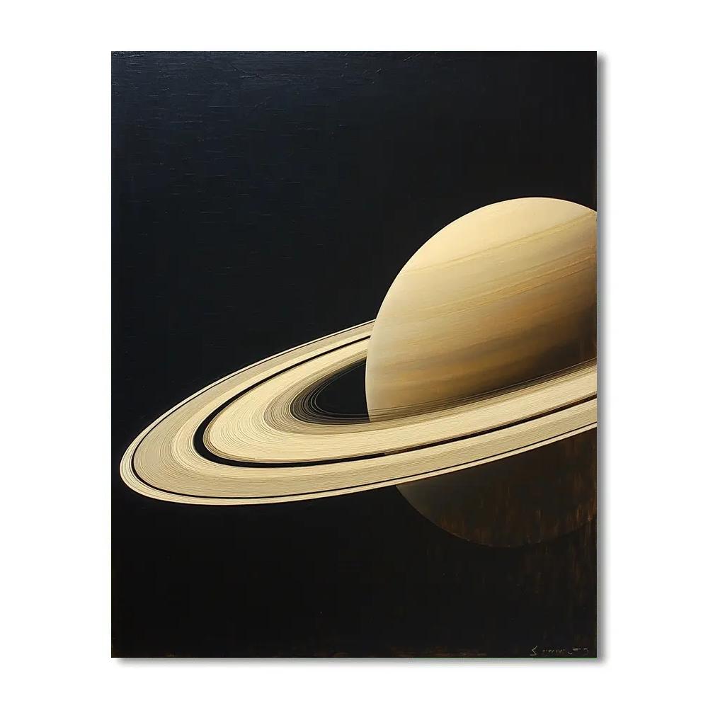 Caravaggio Inspired Saturn Ring Shadow Stillness Numbered painting kits