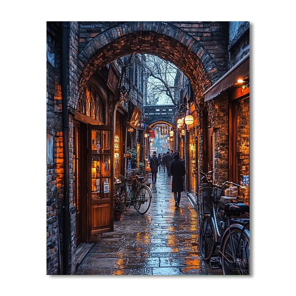 Zhangyuan Historic Shikumen Lanes Shanghai China Number painting