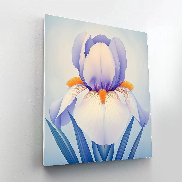 Georgia O’Keeffe Inspired Opal Iris Throat Close Up paint by number