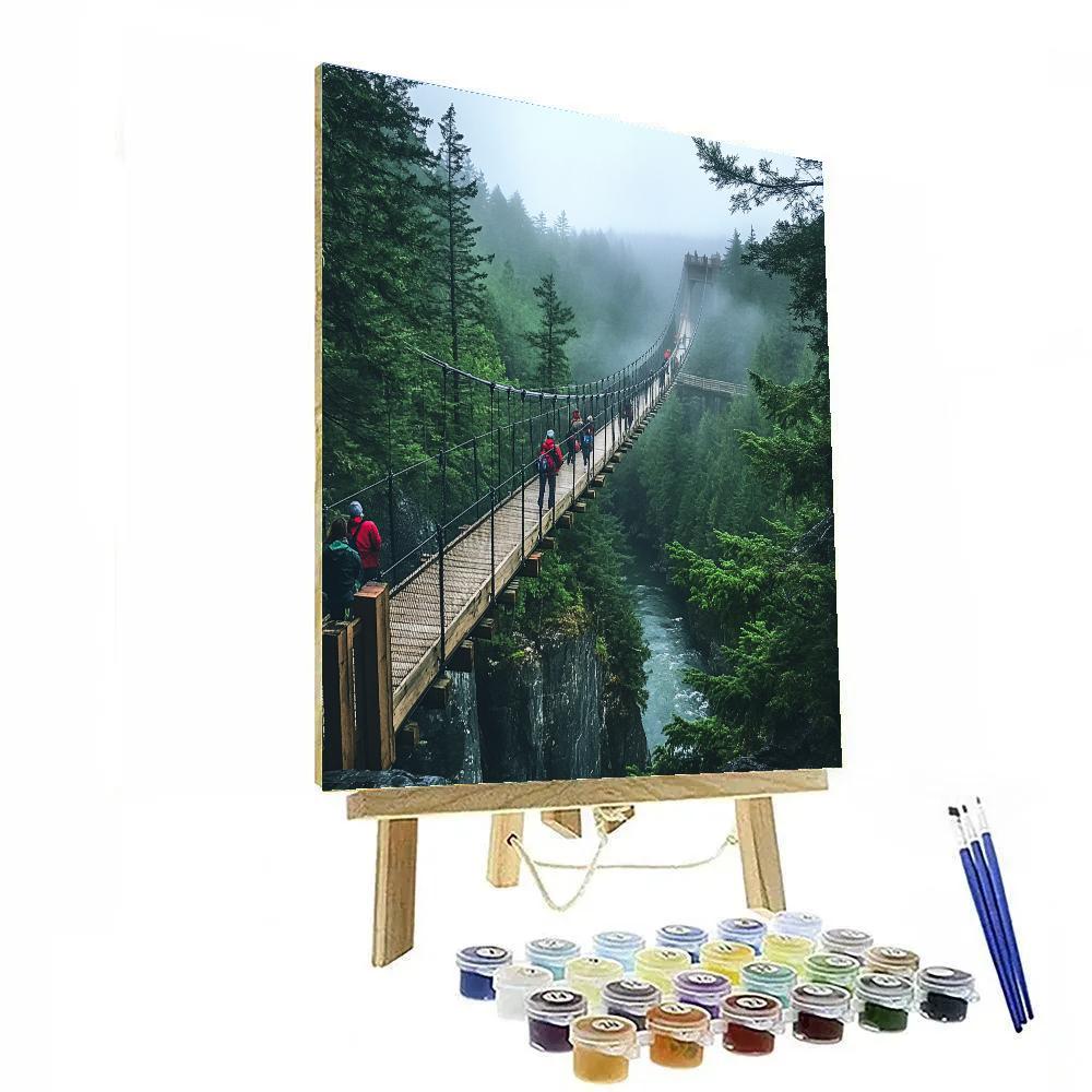 Capilano Suspension Bridge Above The Canyon Vancouver Canada Paint by numbers kits