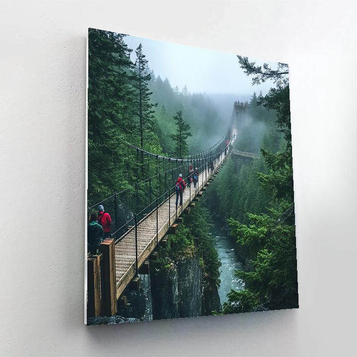 Capilano Suspension Bridge Above The Canyon Vancouver Canada Paint by numbers kits
