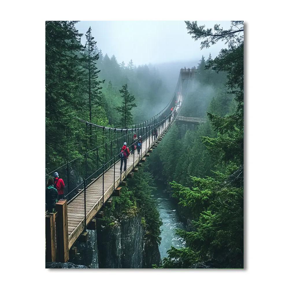 Capilano Suspension Bridge Above The Canyon Vancouver Canada Paint by numbers kits