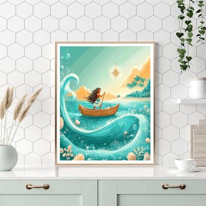 Moana Ocean Star Compass Journey Paint by numbers kits