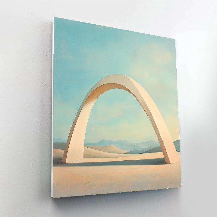 Georgia O’Keeffe Inspired Moon Bleached Bone And Cobalt Sky Arch Paint by numbers kits