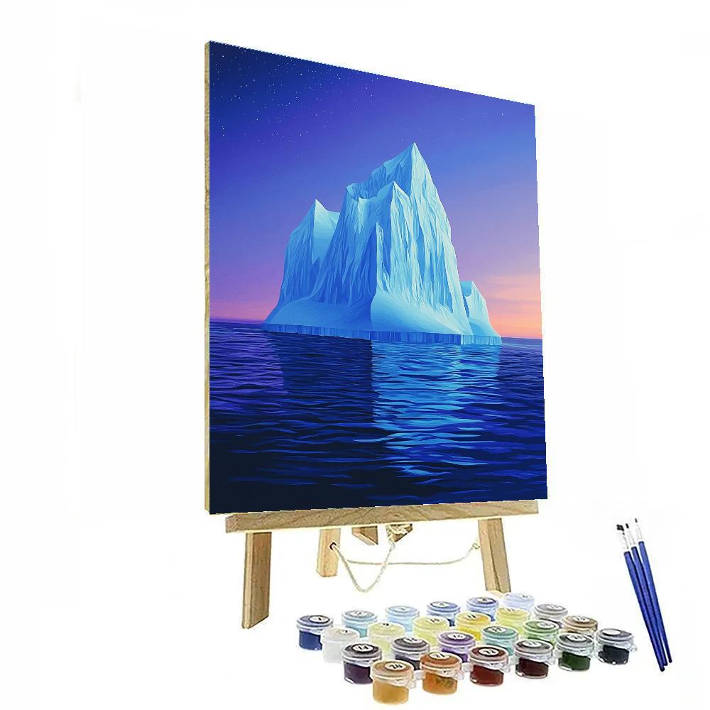 Lawren Harris Inspired Iceberg Cathedral Under Starwashed Sky Painting by numbers kit