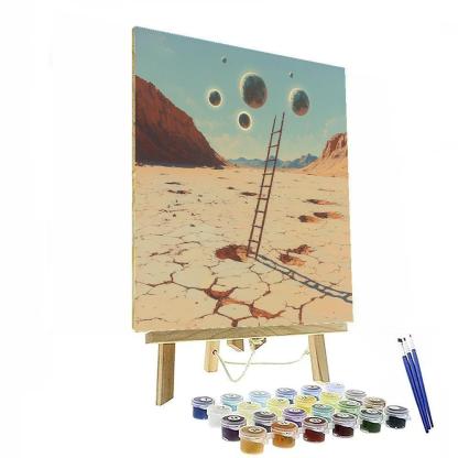 Salvador Dali Inspired Desert Of Floating Planets Paint by numbers art