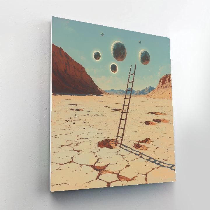 Salvador Dali Inspired Desert Of Floating Planets Paint by numbers art