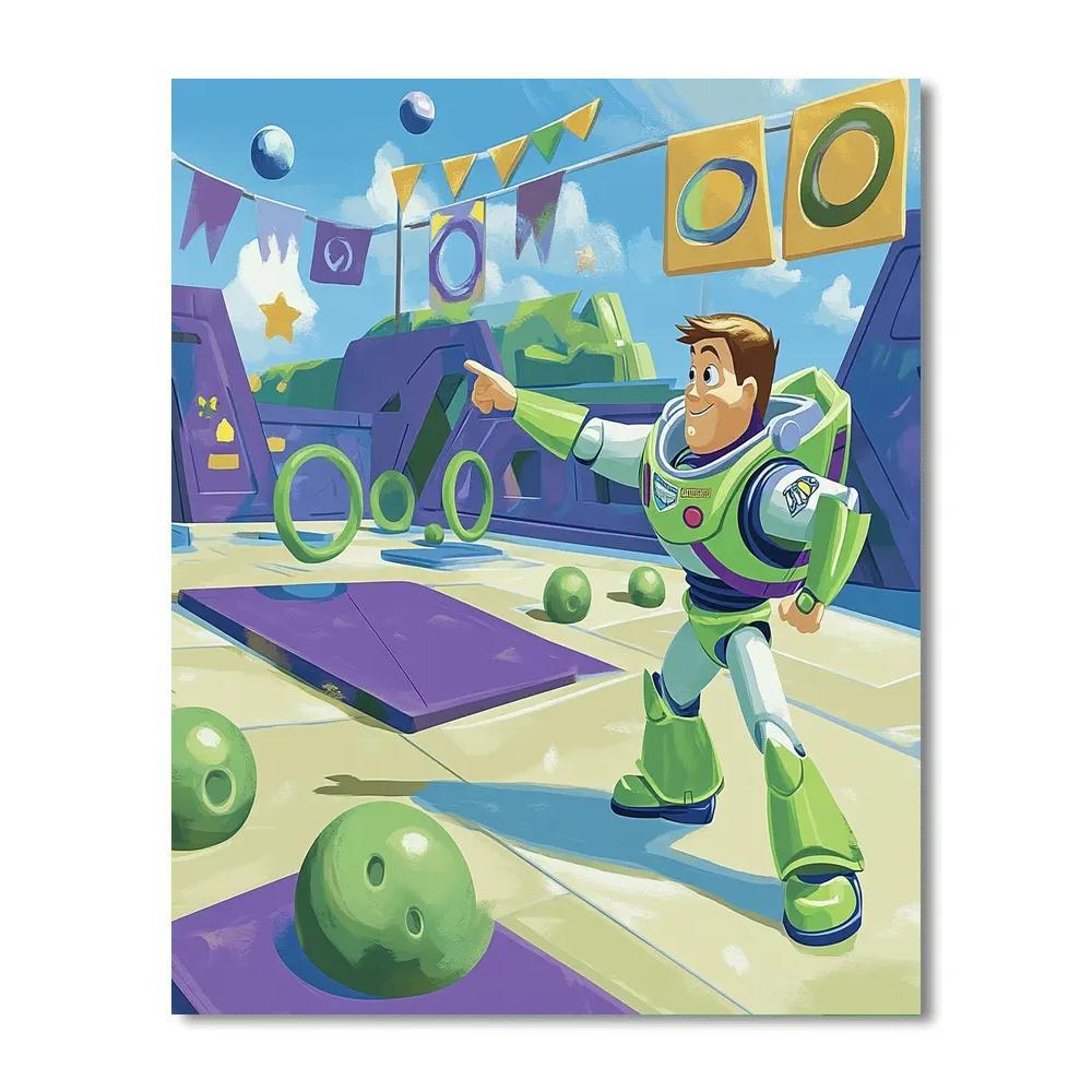 Buzz Lightyear Cosmic Training Course painting number kit