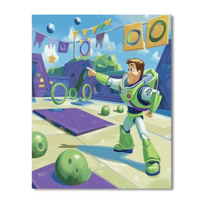 Buzz Lightyear Cosmic Training Course painting number kit