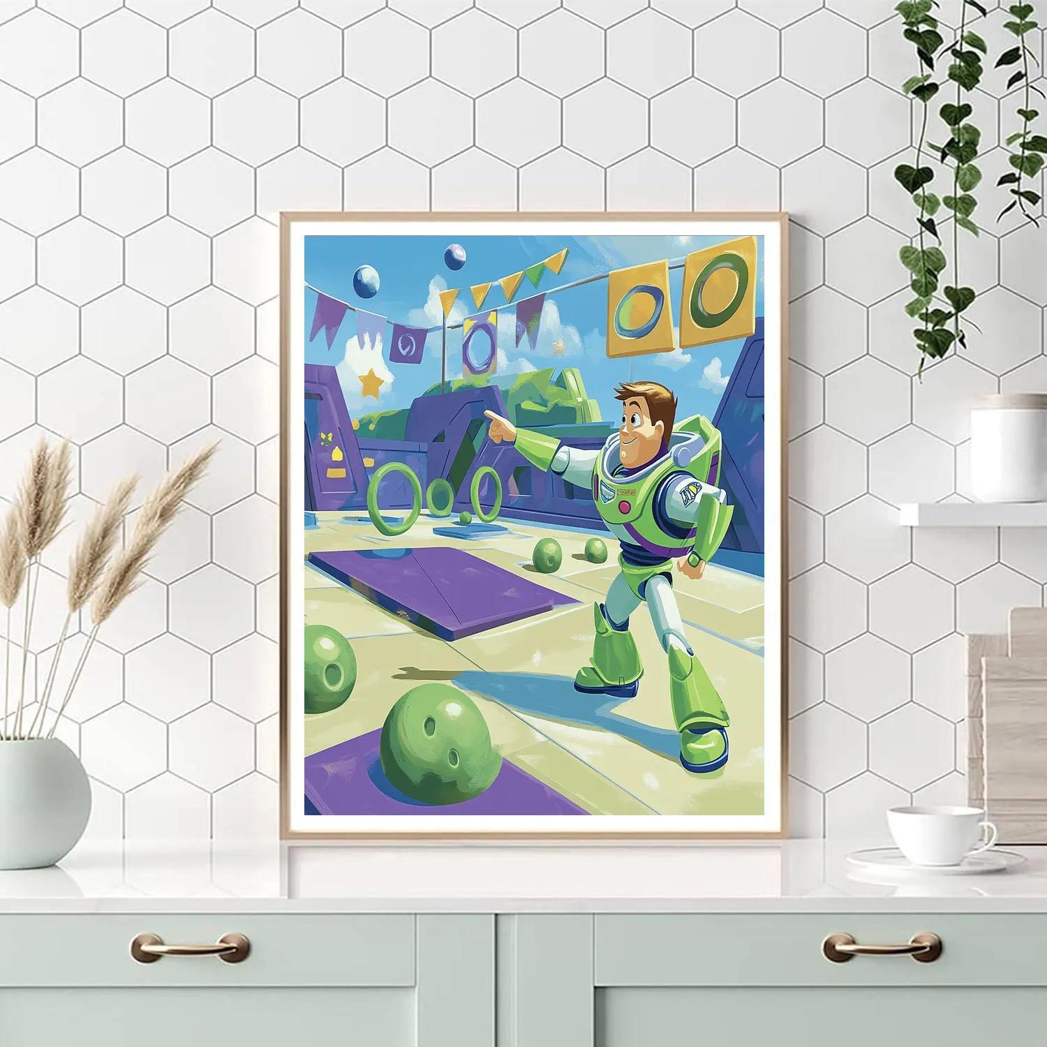 Buzz Lightyear Cosmic Training Course painting number kit
