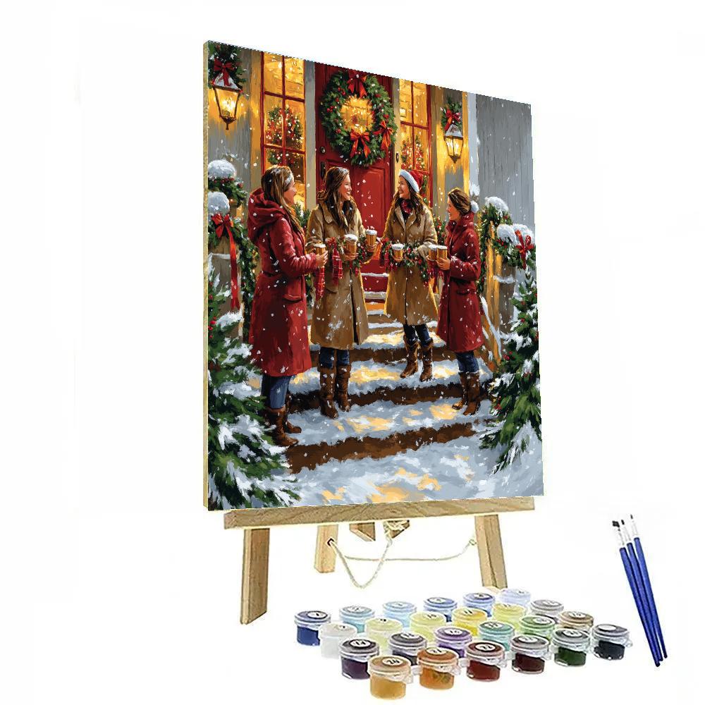 Wreathlit Welcome Paint by numbers art