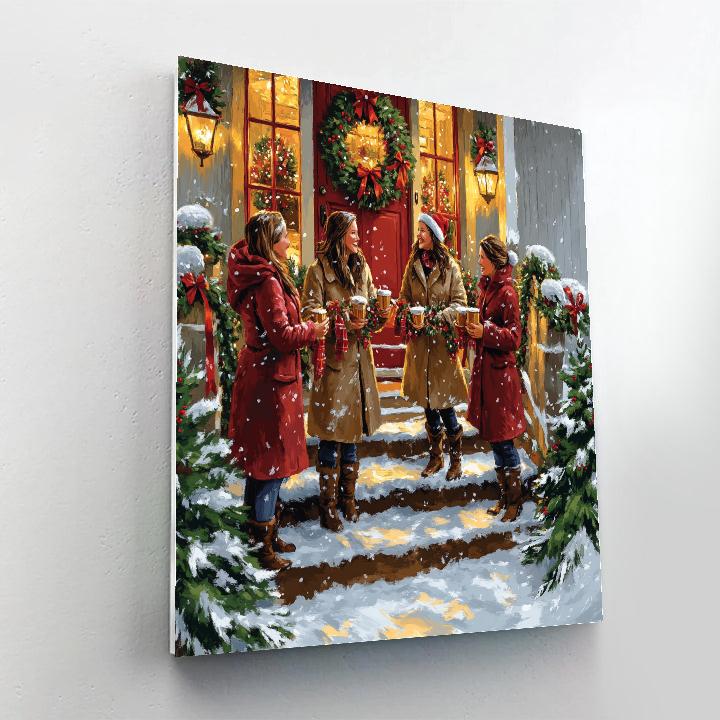 Wreathlit Welcome Paint by numbers art
