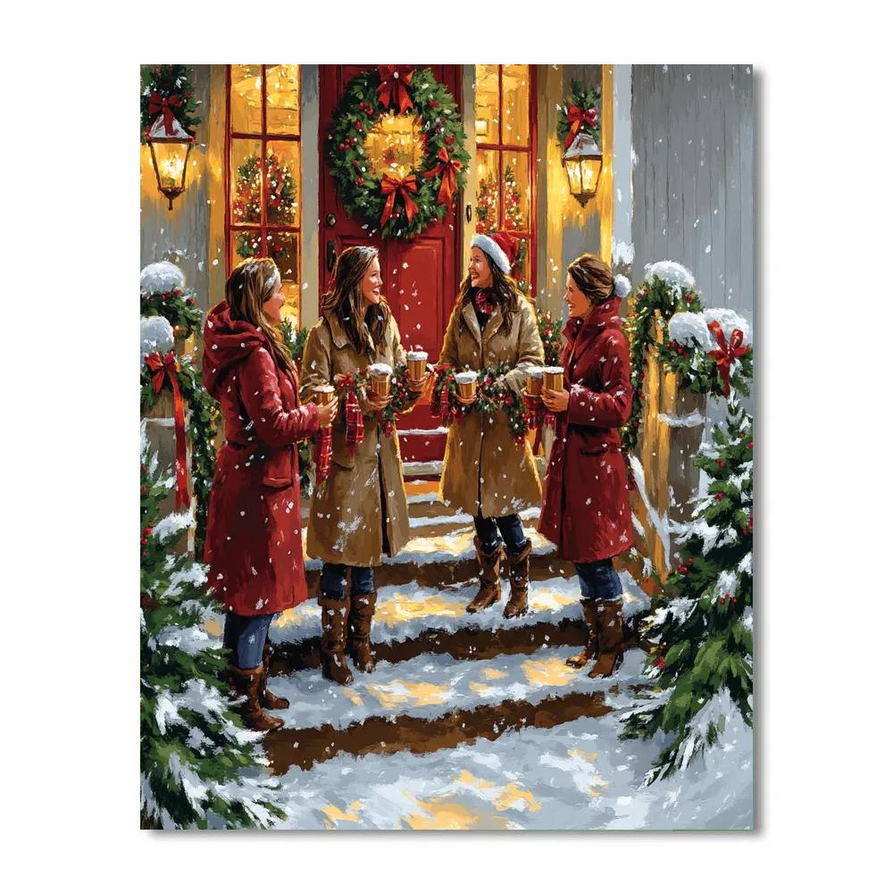 Wreathlit Welcome Paint by numbers art