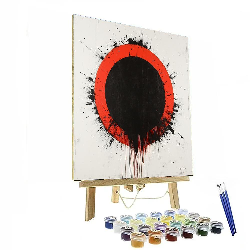Banksy Inspired Climate Alarm Eclipse Painting by numbers kit
