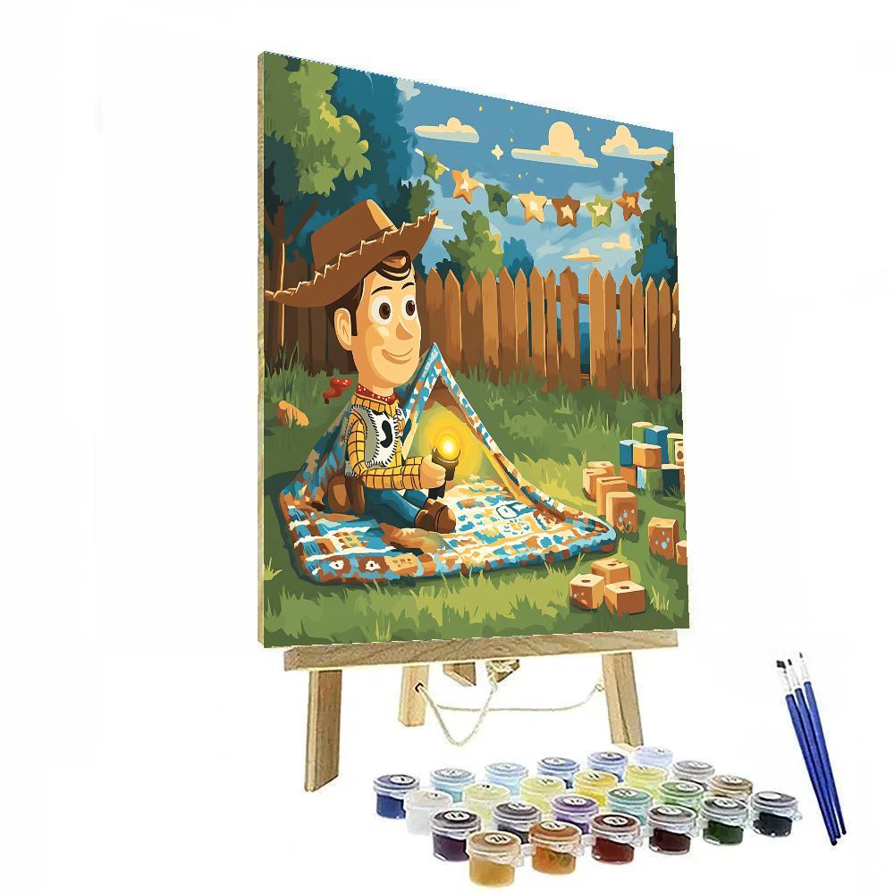 Woody Sunny Backyard Campout paint by number