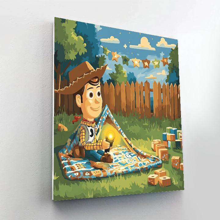 Woody Sunny Backyard Campout paint by number