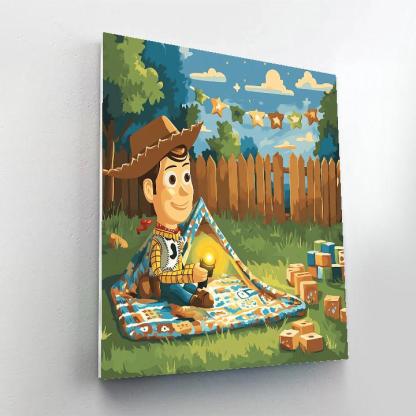 Woody Sunny Backyard Campout paint by number