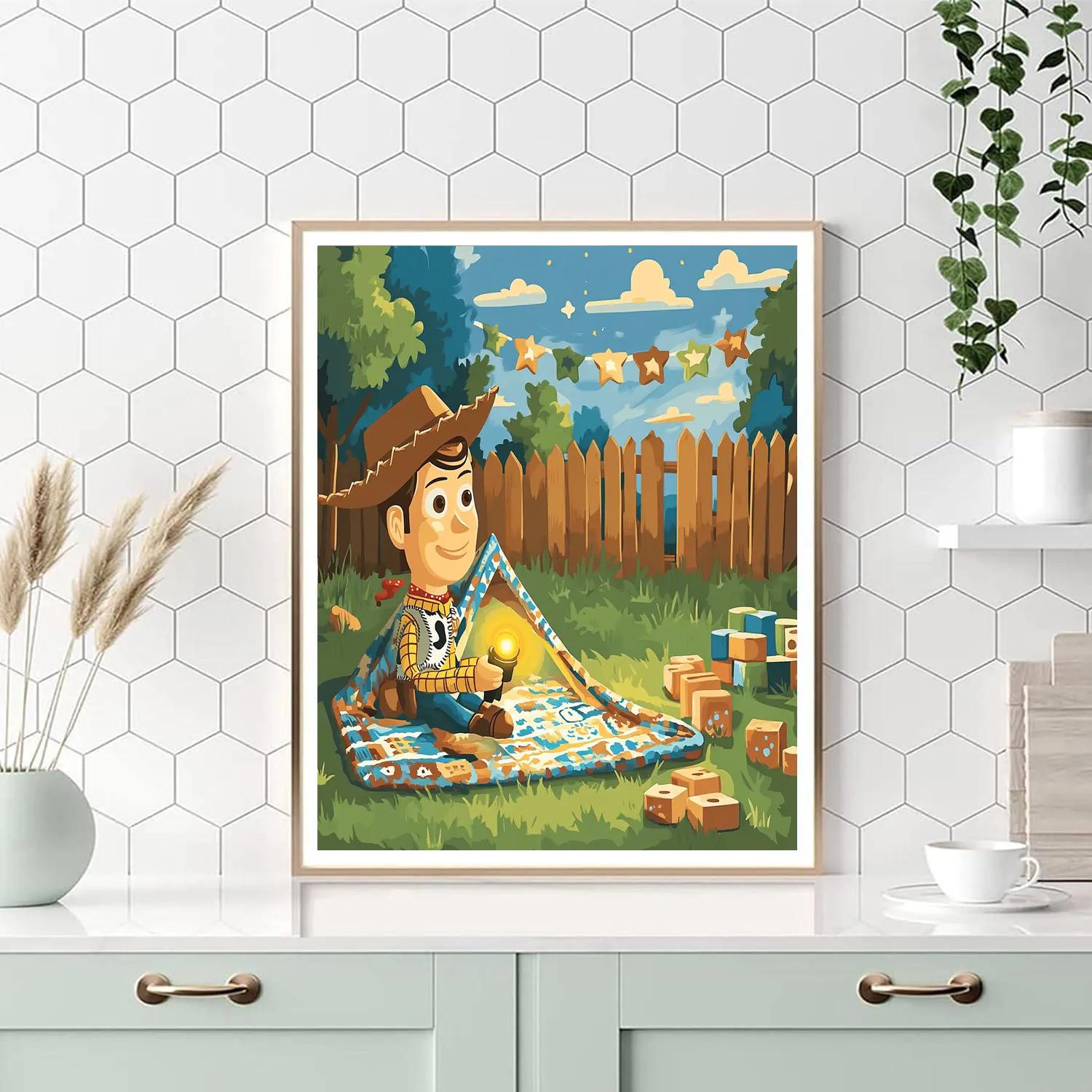 Woody Sunny Backyard Campout paint by number