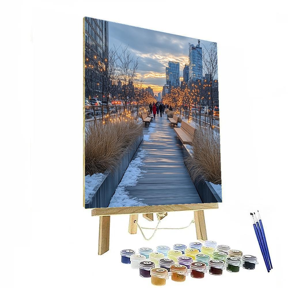 The High Line Winter Garden Walk New York City United States painting number kit