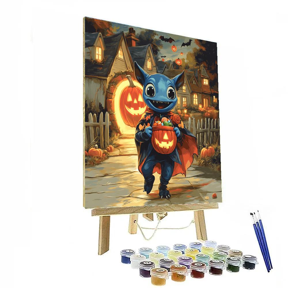 Stitchs Trick Or Treat Portal Parade Numbered painting kits