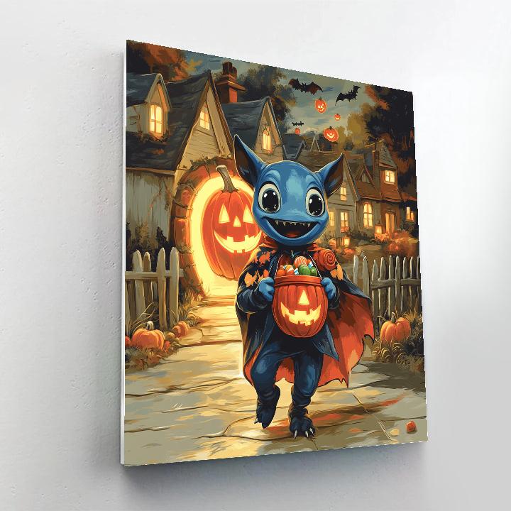 Stitchs Trick Or Treat Portal Parade Numbered painting kits