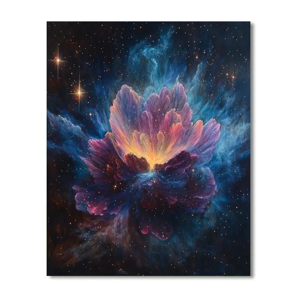 Edgar Degas Inspired Nebula Petals In Deep Space Number painting