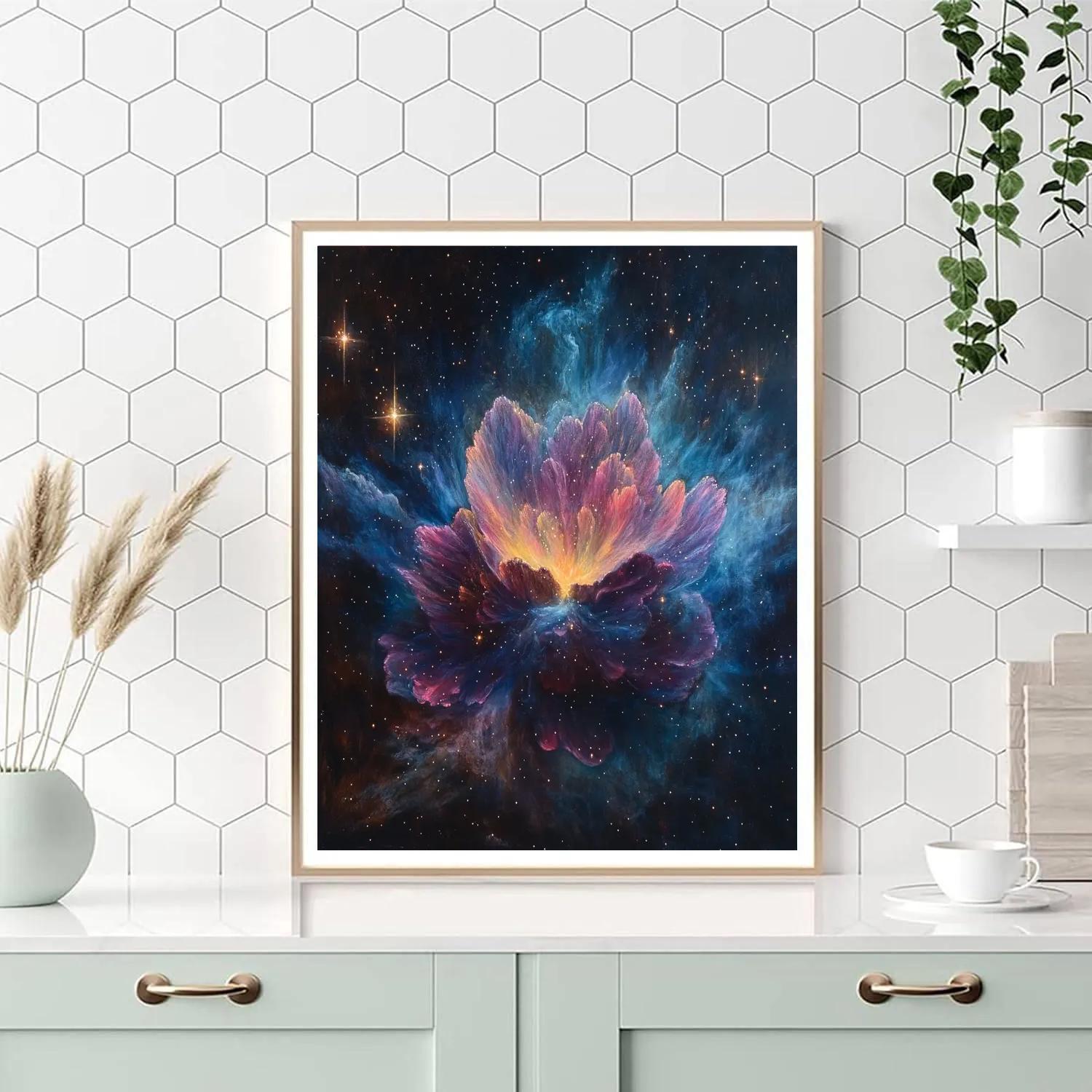 Edgar Degas Inspired Nebula Petals In Deep Space Number painting