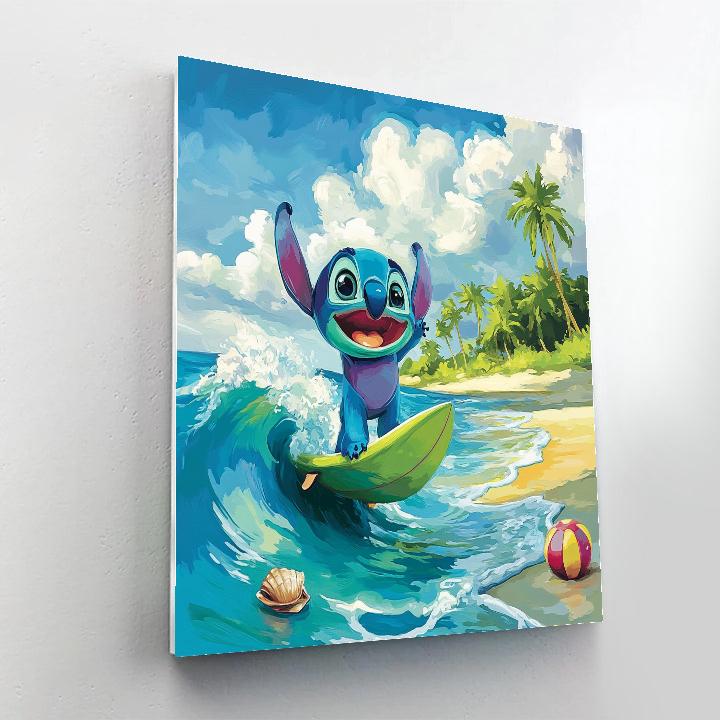 Stitch Tropical Cloud Surf Day paint by number