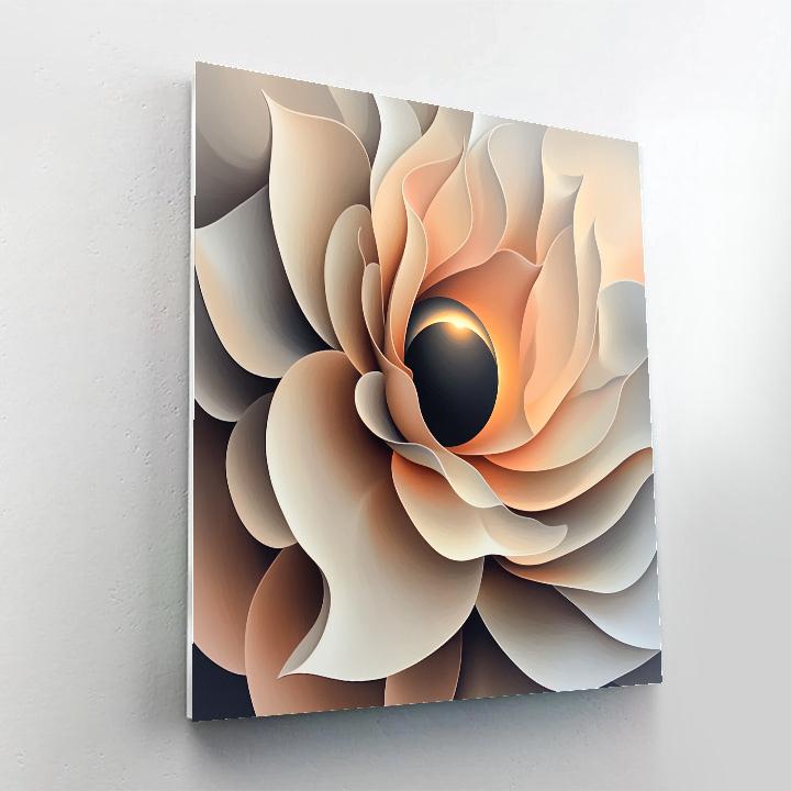 Georgia OKeeffe Inspired Desert Flowers Under Eclipse paint by color