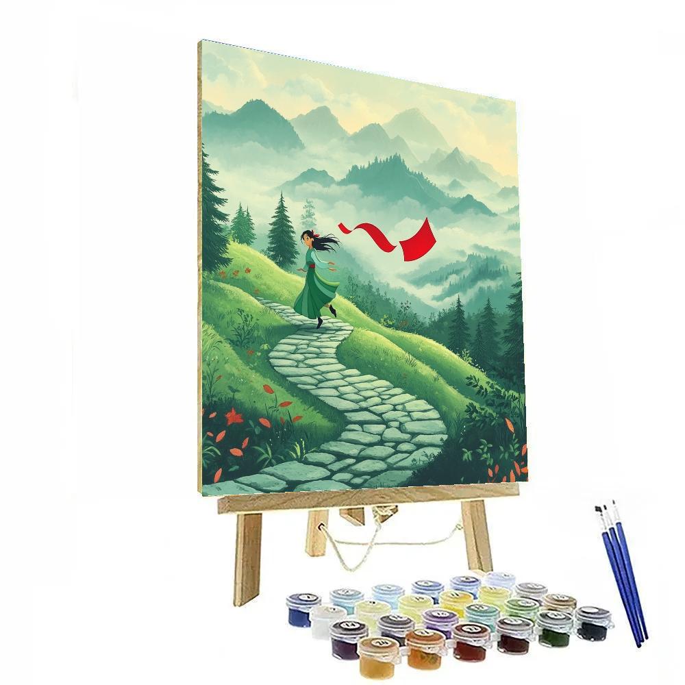 Mulan Mountain Wind Banner Run Numbered painting kits