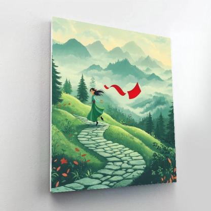 Mulan Mountain Wind Banner Run Numbered painting kits