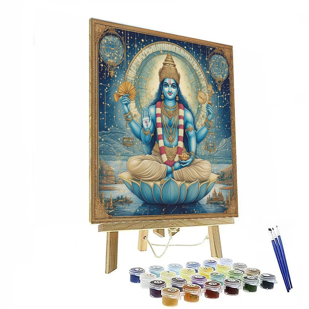 Vishnu Mapping The Star Lotus Atlas paint by color