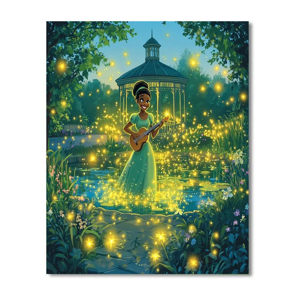 Tiana Firefly Garden Music Night paint by numbers