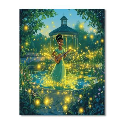 Tiana Firefly Garden Music Night paint by numbers