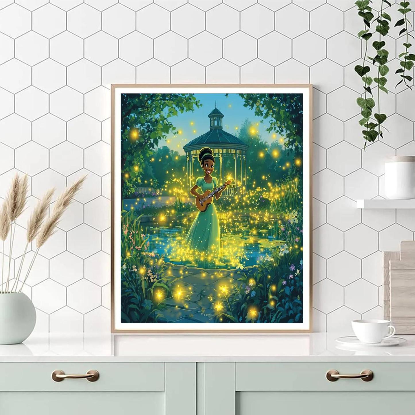 Tiana Firefly Garden Music Night paint by numbers