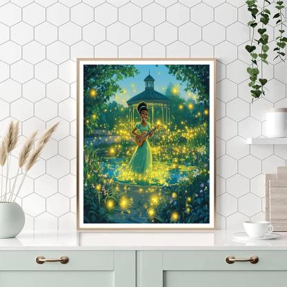 Tiana Firefly Garden Music Night paint by numbers