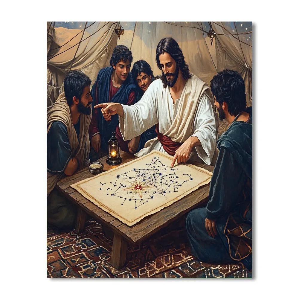 Star Map Guidance Jesus painting number kit