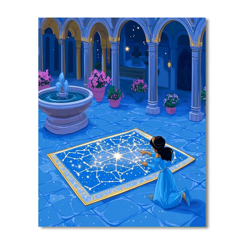 Jasmine Palace Garden Star Map Game Number painting