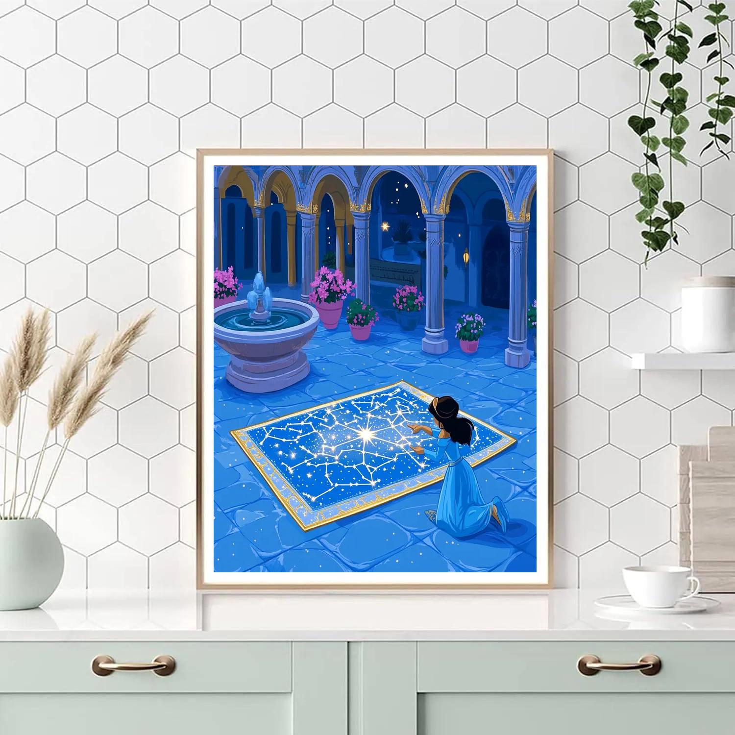 Jasmine Palace Garden Star Map Game Number painting