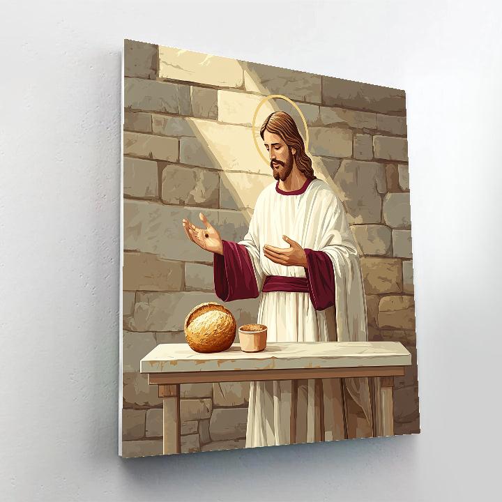 Jesus Bread Of Life Stillness paint by color