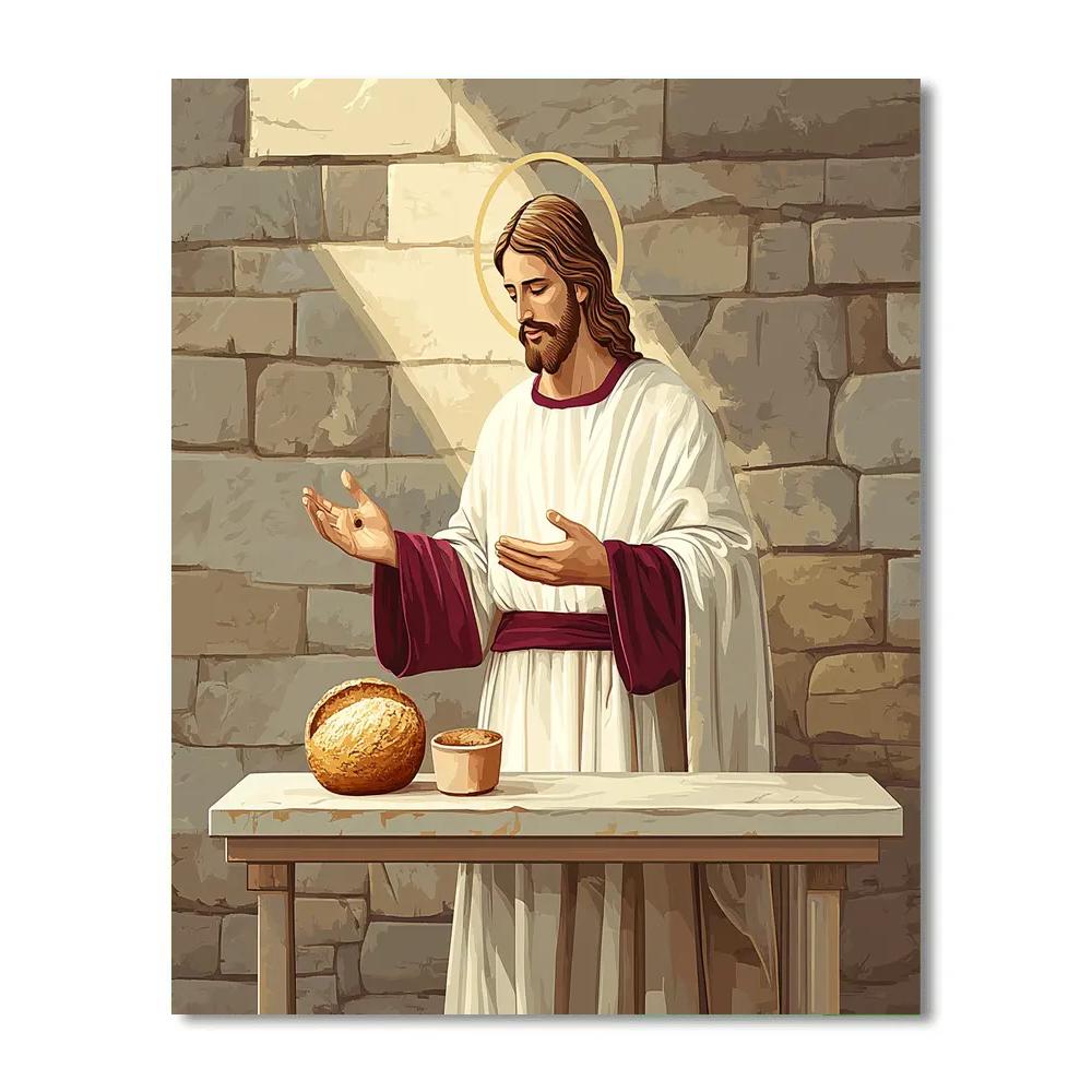 Jesus Bread Of Life Stillness paint by color