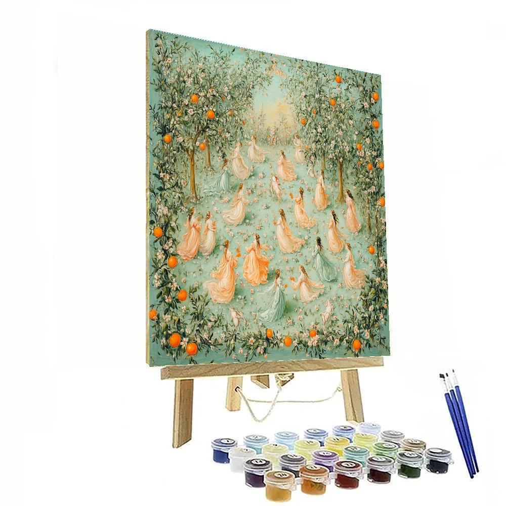 Sandro Botticelli Inspired Mythic Spring Festival In A Garden DIY paint by numbers