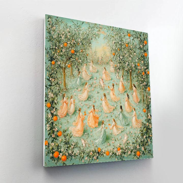 Sandro Botticelli Inspired Mythic Spring Festival In A Garden DIY paint by numbers