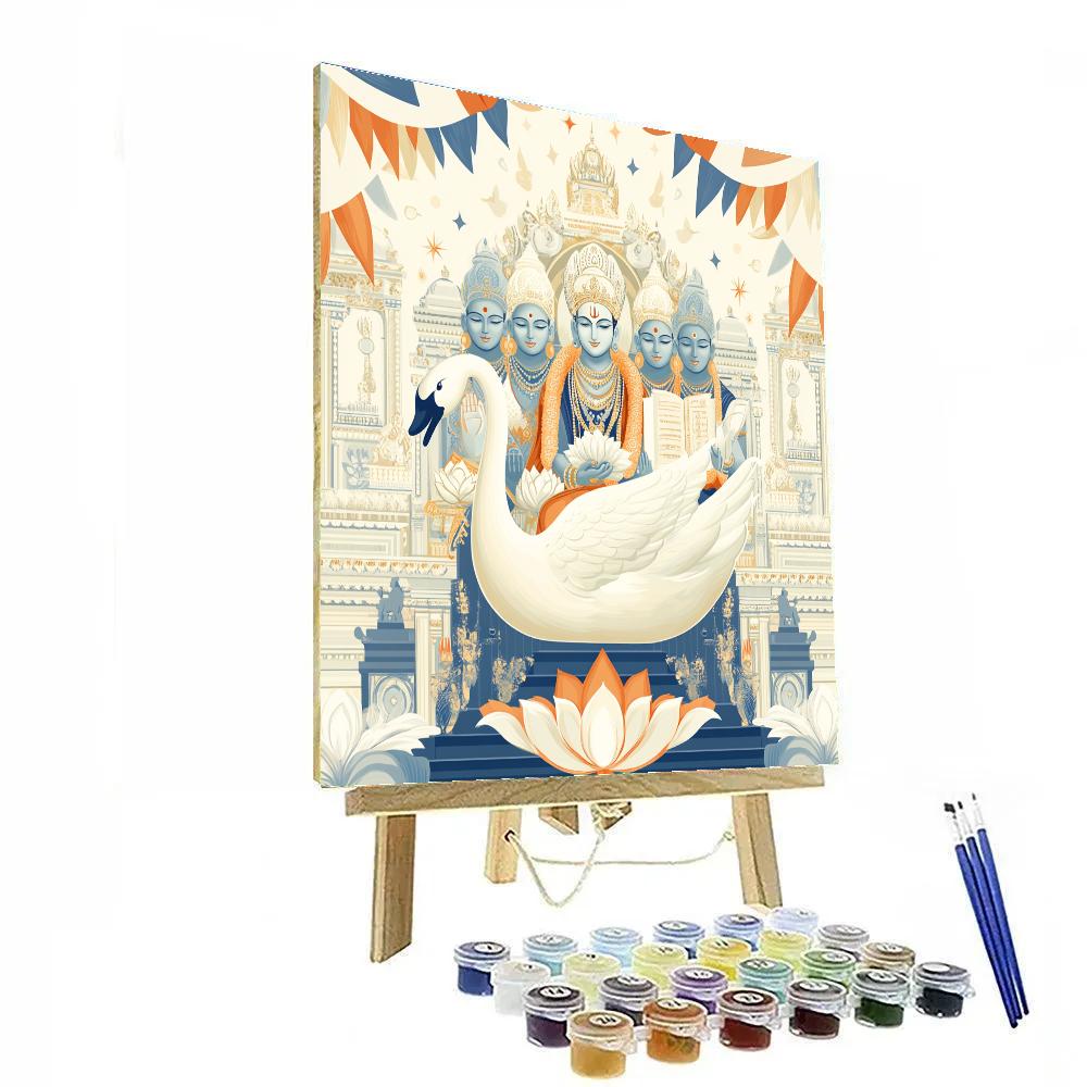 Brahma Swan Gate Procession Paint by numbers art