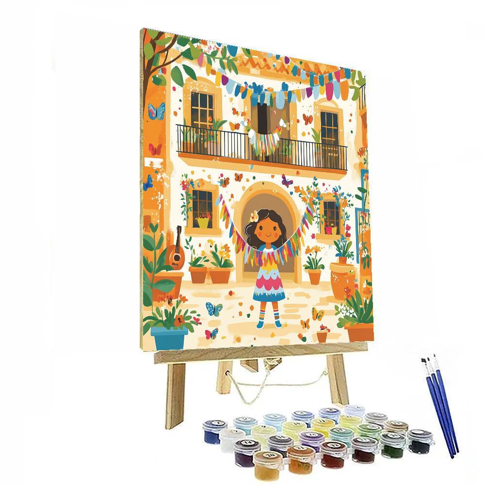 Mirabel Madrigal Rainbow Courtyard Celebration painting number kit