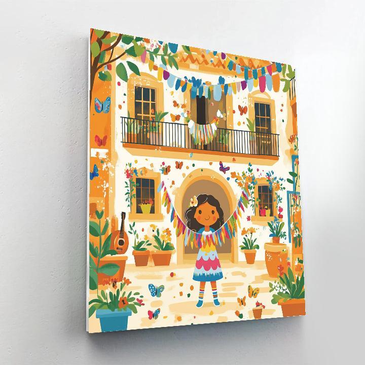 Mirabel Madrigal Rainbow Courtyard Celebration painting number kit