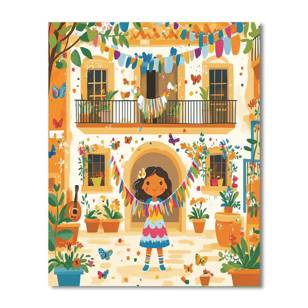 Mirabel Madrigal Rainbow Courtyard Celebration painting number kit