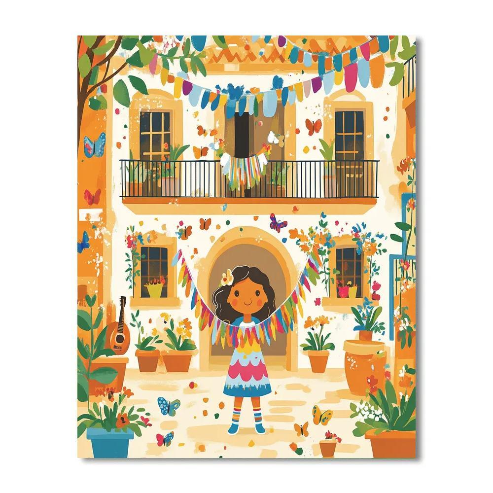 Mirabel Madrigal Rainbow Courtyard Celebration painting number kit